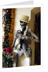 Day of the Dead Skeleton and Flowers by Anonymous