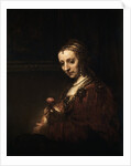 Lady with a Pink by Anonymous
