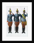 Illustration of Three Saluting Soldiers by Anonymous