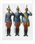 Illustration of Three Saluting Soldiers by Anonymous