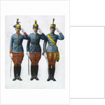 Illustration of Three Saluting Soldiers by Anonymous