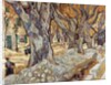 Road Menders in a Lane With Heavy Plane Trees by Vincent Van Gogh
