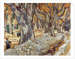 Road Menders in a Lane With Heavy Plane Trees by Vincent Van Gogh