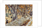 Road Menders in a Lane With Heavy Plane Trees by Vincent Van Gogh