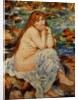 Bather Seated on a Sand Bank by Pierre-Auguste Renoir