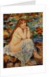 Bather Seated on a Sand Bank by Pierre-Auguste Renoir