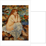 Bather Seated on a Sand Bank by Pierre-Auguste Renoir