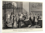 Engraving of a Roman Catholic Baptism by Anonymous