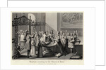Engraving of a Roman Catholic Baptism by Anonymous