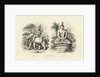 Engraving of Indra and Gautama Buddha by Anonymous