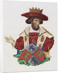 Manuscript Illumination of a King by Anonymous