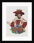 Manuscript Illumination of a King by Anonymous