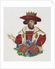 Manuscript Illumination of a King by Anonymous