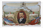 Label Depicting Mr. Bleriot's First Flight Across the Channel by Anonymous