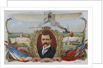 Label Depicting Mr. Bleriot's First Flight Across the Channel by Anonymous