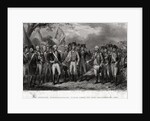 The British Surrendering Their Arms to General Washington, 1781 Engraving by J. Stephenson