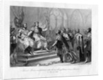 Saint Louis Mediating Between the King of England and His Barons Engraving by Jean-Mathias Fontaine