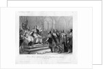 Saint Louis Mediating Between the King of England and His Barons Engraving by Jean-Mathias Fontaine