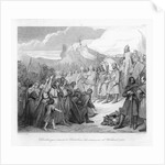 Witkind's Submission to Charlemagne in Paderborn 19th-Century Engraving by Anonymous