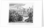 Witkind's Submission to Charlemagne in Paderborn 19th-Century Engraving by Anonymous