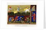 Book Illustration of People at Work in the 11th-Century by Anonymous