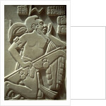 Sculpture of a Mayan Warrior by Anonymous