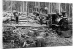 Loggers and Logging Locomotive by Anonymous