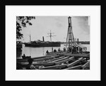 Sidewheeler Cruising Past a Pier by Anonymous