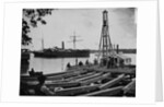 Sidewheeler Cruising Past a Pier by Anonymous