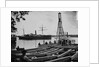 Sidewheeler Cruising Past a Pier by Anonymous