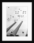 U.S. Aircraft Fly Over the Guns of the U.S.S. Missouri by Anonymous