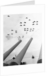 U.S. Aircraft Fly Over the Guns of the U.S.S. Missouri by Anonymous