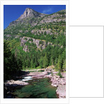 River Flowing Below Mountains by Anonymous