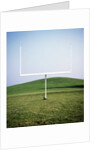 Goal Post in Field by Anonymous