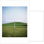 Goal Post in Field by Anonymous