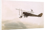 Photograph of a Wingwalkers on a Biplane by Anonymous