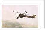 Photograph of a Wingwalkers on a Biplane by Anonymous