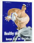 Healthy Skin Keeps Him on the Job Poster by Price