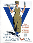 For Every Fighter a Woman Worker War Effort Poster by Adolph Triedler