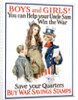 Boys and Girls! War Savings Stamps Poster by James Montgomery Flagg