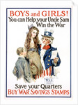 Boys and Girls! War Savings Stamps Poster by James Montgomery Flagg