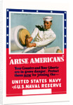 Arise Americans Navy Recruitment Poster by McClelland Barclay