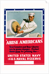 Arise Americans Navy Recruitment Poster by McClelland Barclay