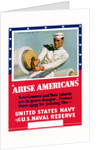 Arise Americans Navy Recruitment Poster by McClelland Barclay