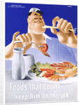 Foods That Count Keep Him on the Job Poster by Price