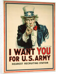 I Want You for the U.S. Army Recruitment Poster by James Montgomery Flagg