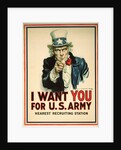 I Want You for the U.S. Army Recruitment Poster by James Montgomery Flagg