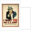 I Want You for the U.S. Army Recruitment Poster by James Montgomery Flagg