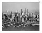 Aerial View of Downtown New York City with Harbor by Anonymous