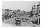 Trolley Cars Driving Through Las Vegas by Anonymous